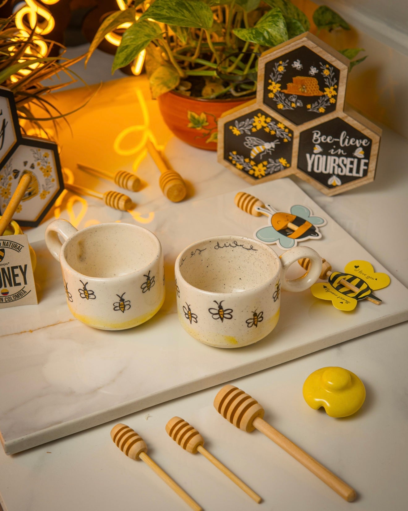 Pocillos artesanales edición especial abejas