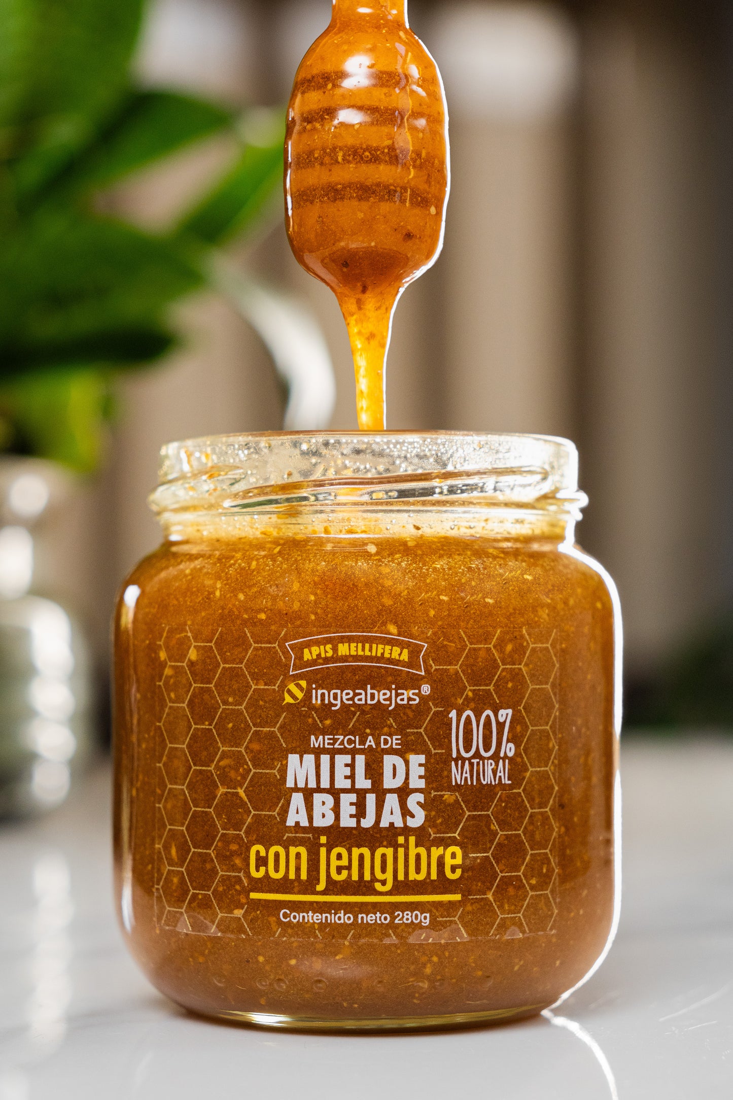 Miel de abejas con jengibre