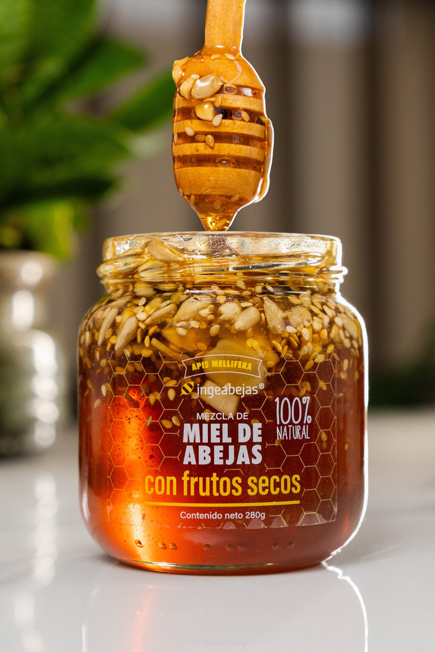 Miel de abejas con frutos secos